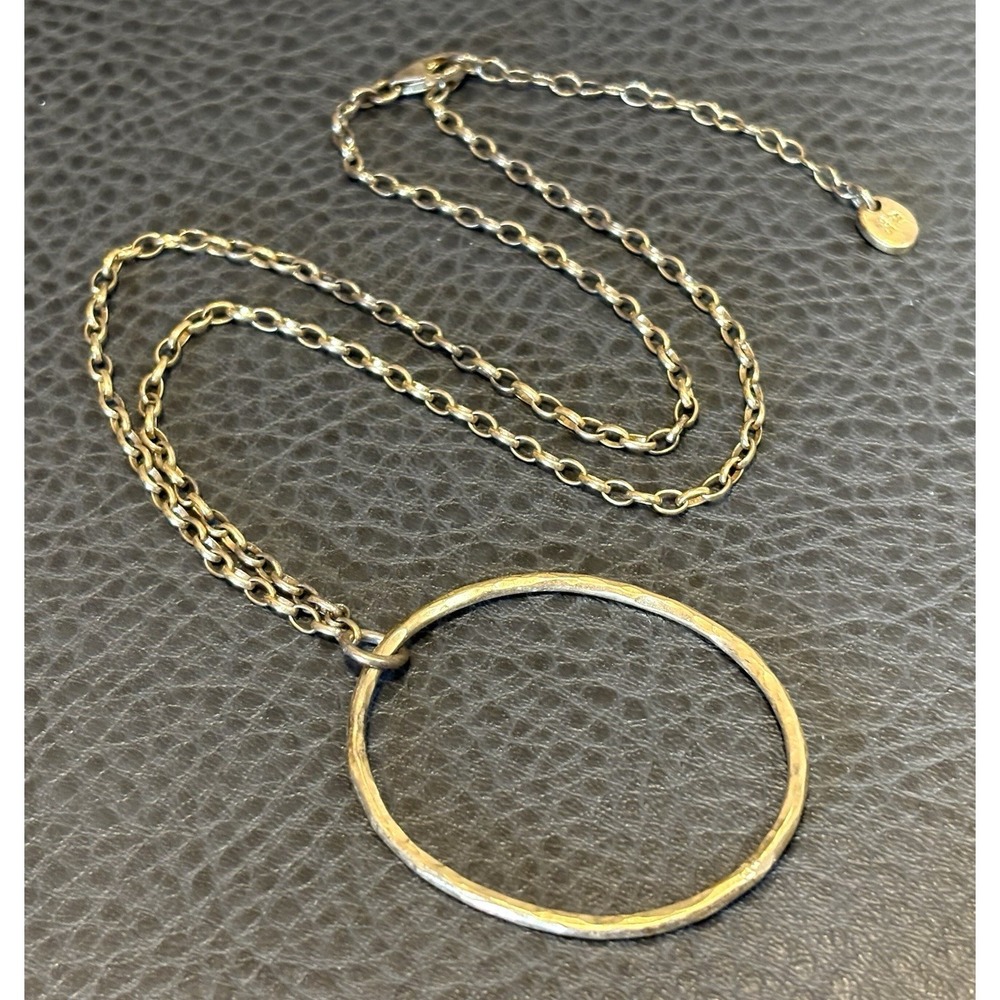 Alwand Vahan Large 14K Gold Vermeil Sterling Silver Modernist Pendant Necklace